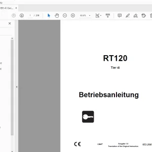 Ditch Witch RT120 Tier 4i Betriebsanleitung 053-2941 (G) PDF