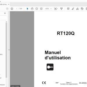 Ditch Witch RT120Q Manuel d'utilisation 053-2855 (F) PDF