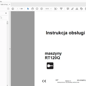 Ditch Witch RT120Q maszyny Instrukcja obsługi 053-2722 (PO) PDF