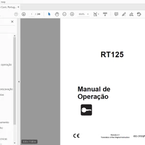Ditch Witch RT125 Manual de Operação 053-3153 (PC) PDF