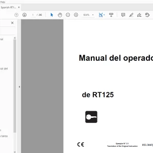 Ditch Witch RT125 Manual del operador 053-3047 (S) PDF