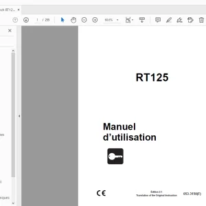 Ditch Witch RT125 Manuel d’utilisation 053-3150 (F) PDF