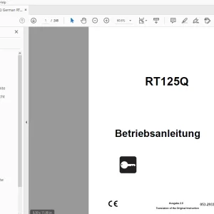 Ditch Witch RT125Q Betriebsanleitung 053-2933 (G) PDF