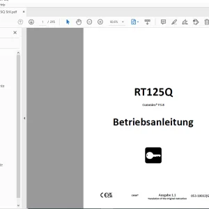 Ditch Witch RT125Q Cummins F3.8 Betriebsanleitung PDF