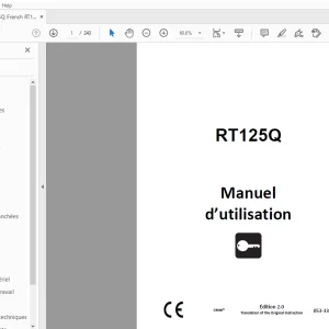 Ditch Witch RT125Q Manuel d’utilisation 053-3329 (F) PDF