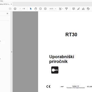 Ditch Witch RT30 Uporabniški priročnik 053-2884 (SVN) PDF