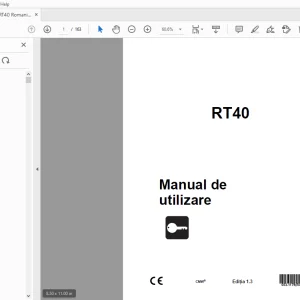 Ditch Witch RT40 Manual de utilizare 053-1179 (RO) PDF