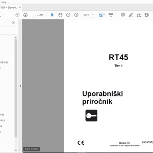 Ditch Witch RT45 Tier 4 Uporabniški priročnik  053-2951 (SVN) PDF
