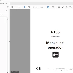 Ditch Witch RT55 Deutz F4M2011 Manual del operador 053-10065 PDF