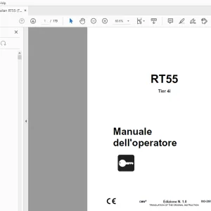 Ditch Witch RT55 Tier 4i Manuale dell'operatore 053-2501 (I) PDF