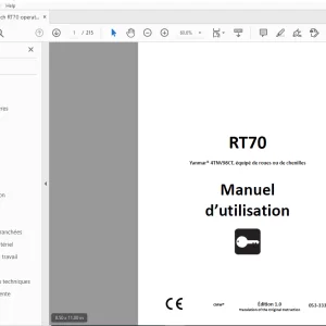 Ditch Witch RT70 Manuel d’utilisation 053-3333 PDF