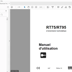 Ditch Witch RT75/RT95 à transmission Manuel d'utilisation  PDF