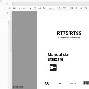 Ditch Witch RT75/RT95 cu transmisie hidrostatică Manual de utilizare PDF