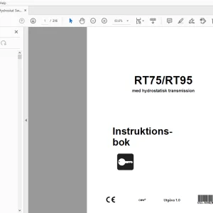 Ditch Witch RT75/RT95 med hydrostatisk transmission Instruktionsbok  PDF