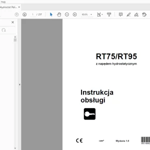 Ditch Witch RT75/RT95 z napędem hydrostatycznym Instrukcja obsługi PDF