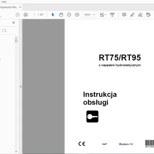 Ditch Witch RT75/RT95 z napędem hydrostatycznym Instrukcja obsługi  PDF