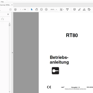 Ditch Witch RT80 Betriebsanleitung 053-2232(G) PDF