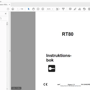 Ditch Witch RT80 Instruktionsbok 053-2446 (SW) PDF