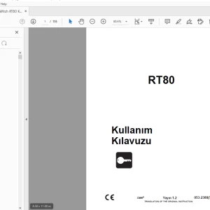 Ditch Witch RT80 Kullanım Kılavuzu 053-2388 (TR) PDF