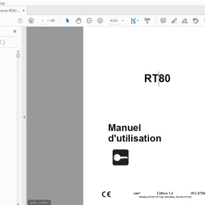 Ditch Witch RT80 Manuel d'utilisation 053-2750 (F) PDF