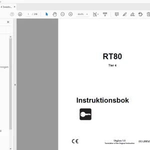 Ditch Witch RT80 Tier 4 Instruktionsbok 053-2885 (SW) PDF