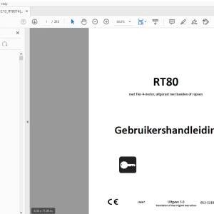 Ditch Witch RT80 met Tier 4 Gebruikershandleiding 053-3210 (DU) PDF