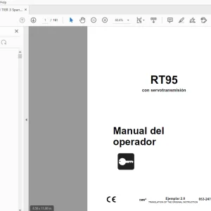 Ditch Witch RT95 con servotransmisión Manual del operador PDF