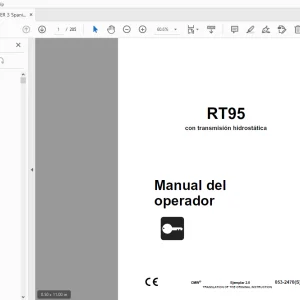 Ditch Witch RT95 con transmisión Manual del operador 053-2470 PDF
