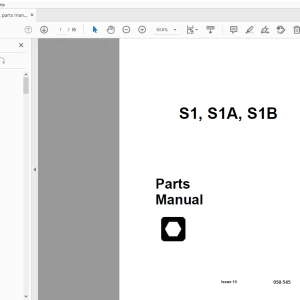 Ditch Witch S1,S1A,S1B Parts Manual 050-545 PDF