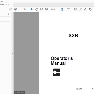 Ditch Witch S2B Operator’s Manual 053-2946 PDF