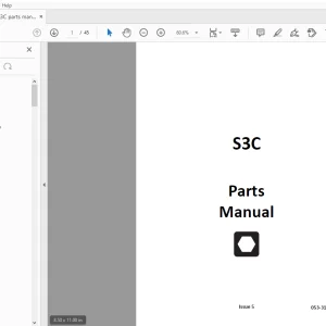 Ditch Witch S3C Parts Manual 053-3147 PDF