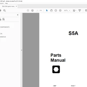 Ditch Witch S5A Parts Manual - PDF DOWNLOAD