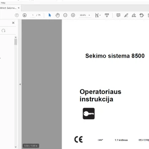 Ditch Witch Sekimo sistema 8500 Operatoriaus instrukcija 053-1310 PDF