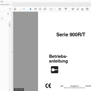 Ditch Witch Serie 900R/T Betriebsanleitung 053-2259 PDF