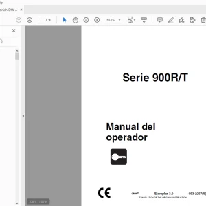 Ditch Witch Serie 900R/T Manual del operador 053-2257 (S) PDF
