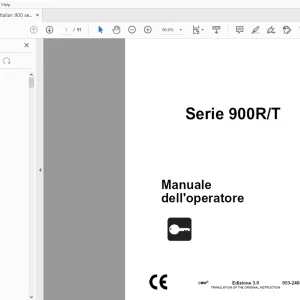 Ditch Witch Serie 900R/T Manuale dell'operatore 053-2408 (I) PDF
