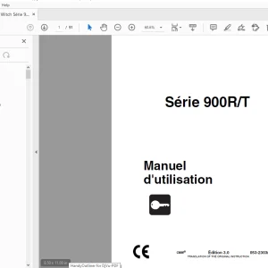 Ditch Witch Série 900R/T Manuel d'utilisation 053-2303 (F) PDF
