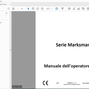 Ditch Witch Serie Marksman Manuale dell’operatore 790-1249 PDF