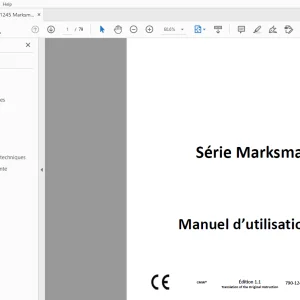 Ditch Witch Série Marksman Manuel d’utilisation 790-1245 PDF