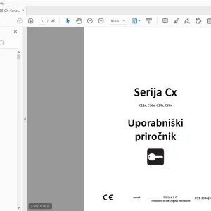 Ditch Witch Serija Cx C12x,C16x,C24x,C30x Uporabniški priročnik PDF