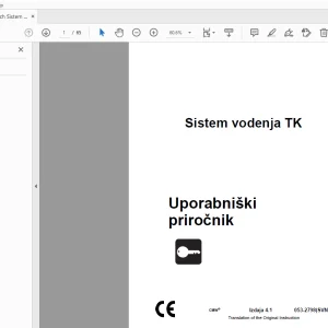 Ditch Witch Sistem vodenja TK Uporabniški priročnik 053-2798 PDF