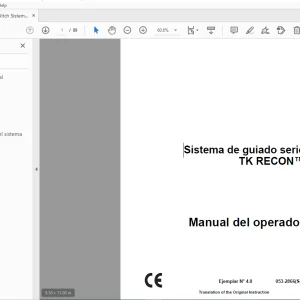 Ditch Witch Sistema de guiado serie TK RECON Manual del operador PDF