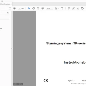 Ditch Witch Styrningssystem i TK-serien Instruktionsbok 053-2614 PDF