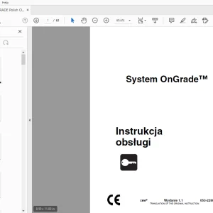 Ditch Witch System OnGrade Instrukcja obsługi 053-2288 (PO) PDF
