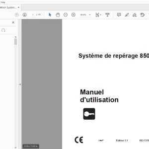 Ditch Witch Système de repérage 8500 Manuel d'utilisation 053-1319 PDF