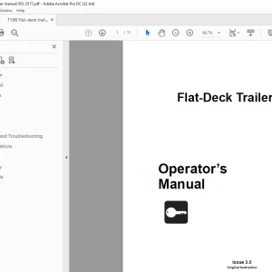 Ditch Witch T18B Flat-deck trailers Operator’s Manual - PDF DOWNLOAD