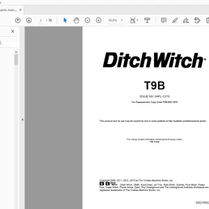 Ditch Witch T9B Parts Manual 053-1275 PDF