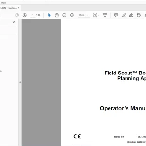 Ditch Witch TK RECON Field Scout Bore Planning App Operator’s Manual PDF