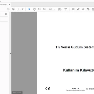 Ditch Witch TK Serisi Güdüm Sistemi Kullanım Kılavuzu 053-2863 PDF