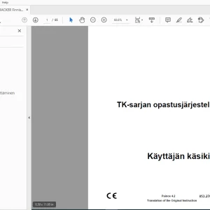 Ditch Witch TK-sarjan opastusjärjestelmä Käyttäjän käsikirja 053-2761 PDF